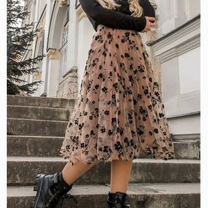Floral Midi Skirt